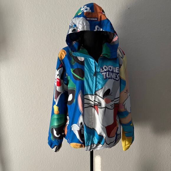 VTG LOONEY TOONS MEMBERS ONLY Windbreaker Jacket SzS Playful Cosplay Collectible - Picture 2 of 9
